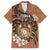 Personalised Tonga Emancipation Day Family Matching Puletasi and Hawaiian Shirt Tongan Ngatu Pattern - Brown Version