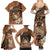 Personalised Tonga Emancipation Day Family Matching Summer Maxi Dress and Hawaiian Shirt Tongan Ngatu Pattern - Brown Version