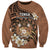 Personalised Tonga Emancipation Day Sweatshirt Tongan Ngatu Pattern - Brown Version