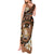 Personalised Tonga Emancipation Day Tank Maxi Dress Tongan Ngatu Pattern - Brown Version