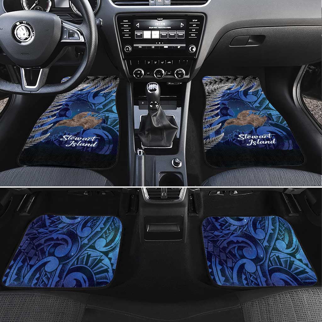 New Zealand Stewart Island Car Mats Rakiura Kiwi Maori Glowing Sky