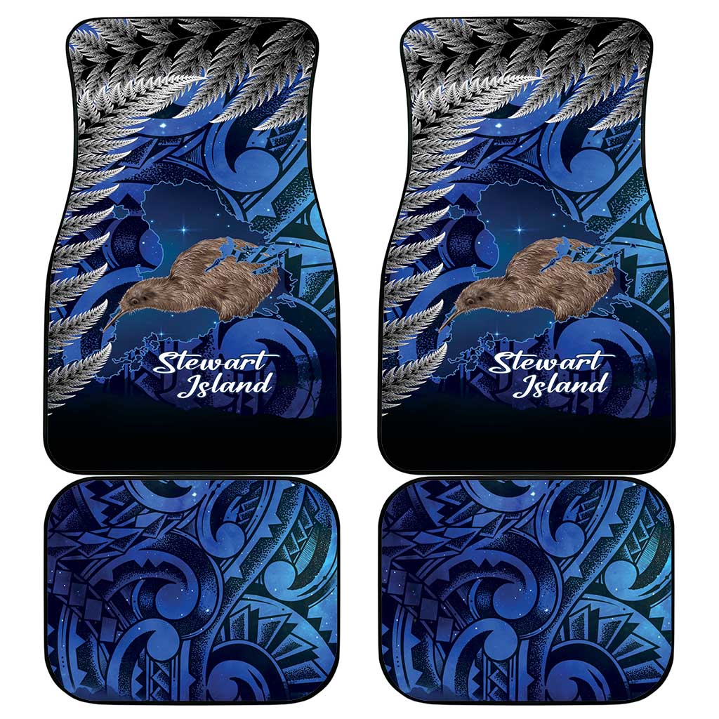 New Zealand Stewart Island Car Mats Rakiura Kiwi Maori Glowing Sky