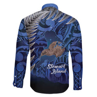 New Zealand Stewart Island Family Matching Long Sleeve Bodycon Dress and Hawaiian Shirt Rakiura Kiwi Maori Glowing Sky