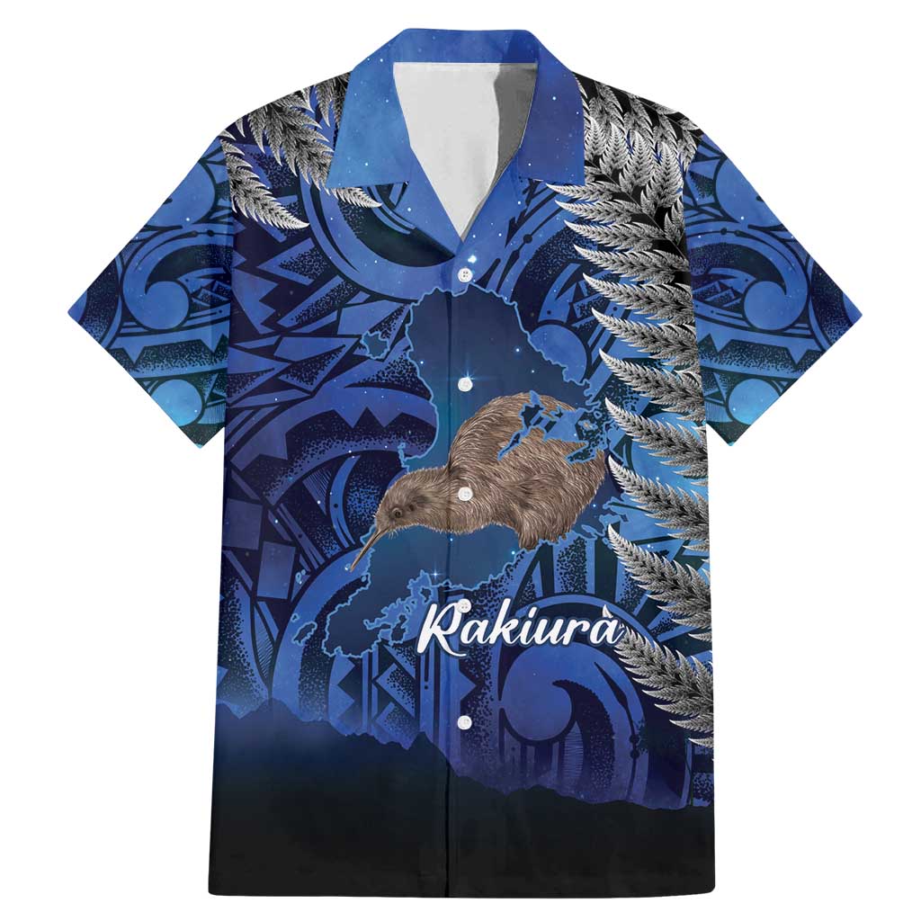 New Zealand Stewart Island Family Matching Mermaid Dress and Hawaiian Shirt Rakiura Kiwi Maori Glowing Sky