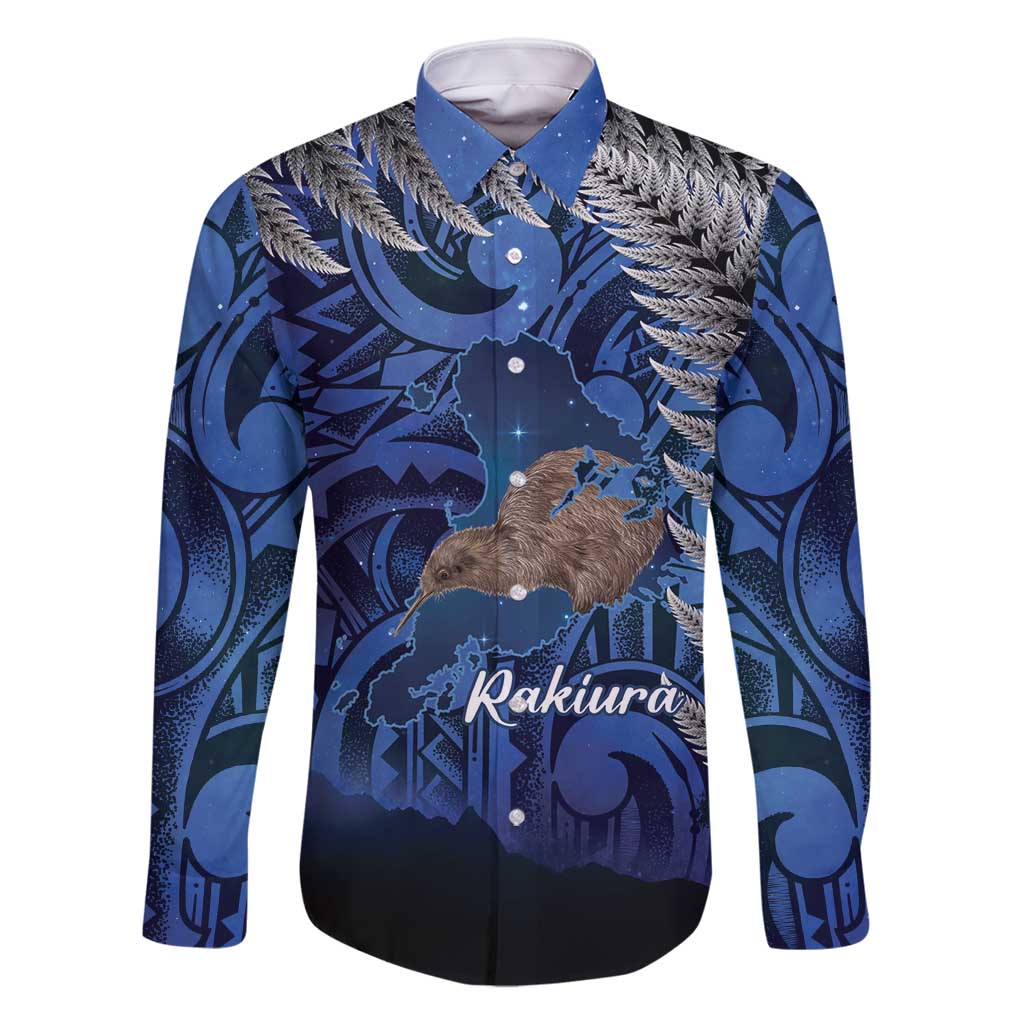 New Zealand Stewart Island Family Matching Mermaid Dress and Hawaiian Shirt Rakiura Kiwi Maori Glowing Sky