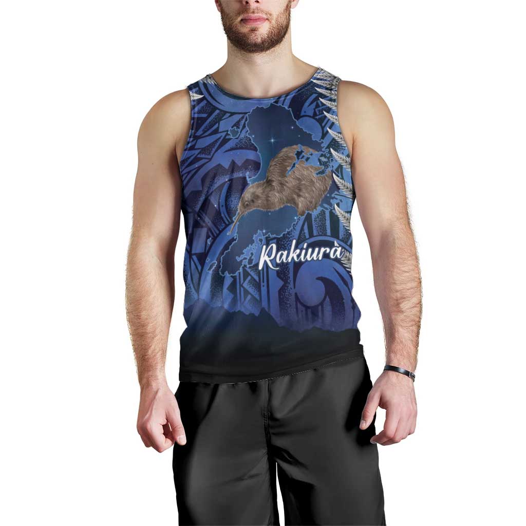 New Zealand Stewart Island Men Tank Top Rakiura Kiwi Maori Glowing Sky