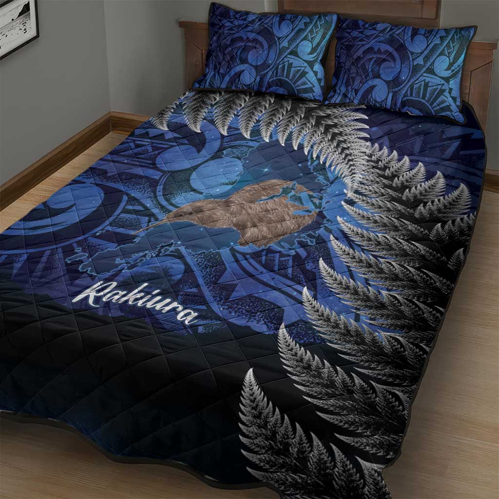 New Zealand Stewart Island Quilt Bed Set Rakiura Kiwi Maori Glowing Sky