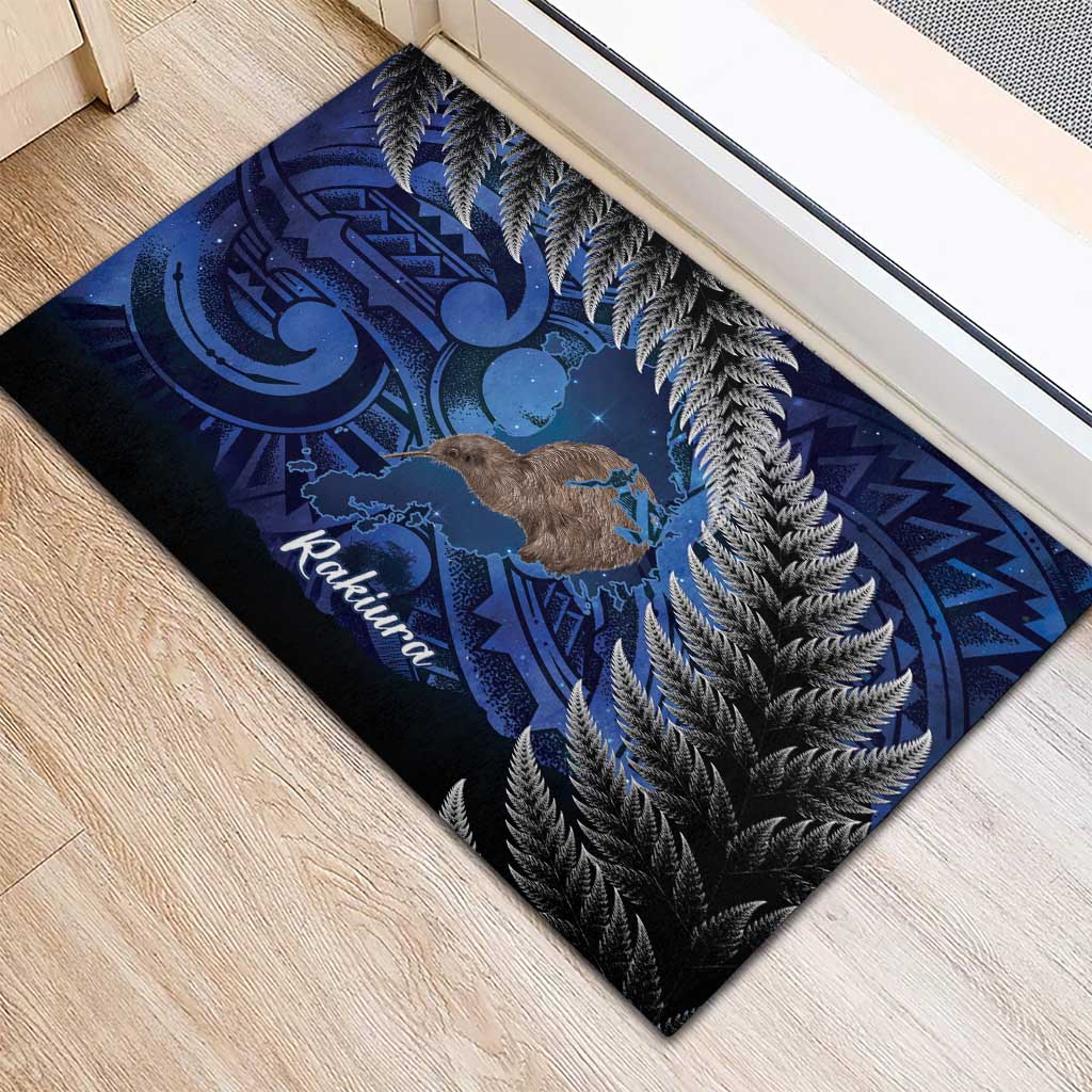 New Zealand Stewart Island Rubber Doormat Rakiura Kiwi Maori Glowing Sky