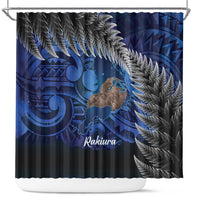 New Zealand Stewart Island Shower Curtain Rakiura Kiwi Maori Glowing Sky