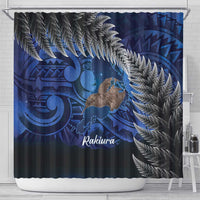 New Zealand Stewart Island Shower Curtain Rakiura Kiwi Maori Glowing Sky