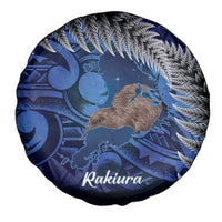 New Zealand Stewart Island Spare Tire Cover Rakiura Kiwi Maori Glowing Sky