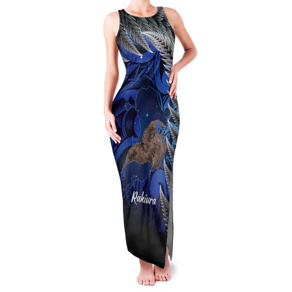 New Zealand Stewart Island Tank Maxi Dress Rakiura Kiwi Maori Glowing Sky