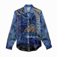 New Zealand Stewart Island Women Casual Shirt Rakiura Kiwi Maori Glowing Sky