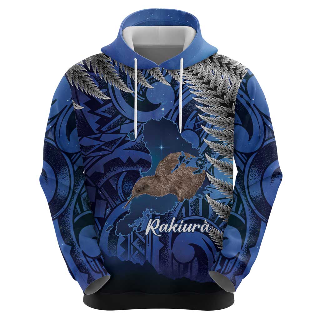 New Zealand Stewart Island Zip Hoodie Rakiura Kiwi Maori Glowing Sky