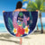 Personalised Guam Liberation Day Beach Blanket Happy 80th Anniversary Fish Hook Mix Tropical Flowers