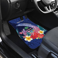 Personalised Guam Liberation Day Car Mats Happy 80th Anniversary Fish Hook Mix Tropical Flowers LT14 - Polynesian Pride