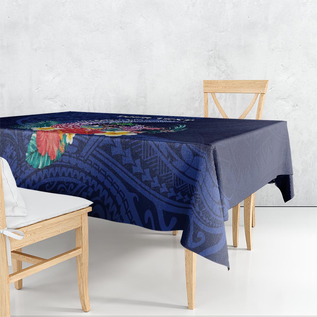 Personalised Guam Liberation Day Tablecloth Happy 80th Anniversary Fish Hook Mix Tropical Flowers LT14 - Polynesian Pride