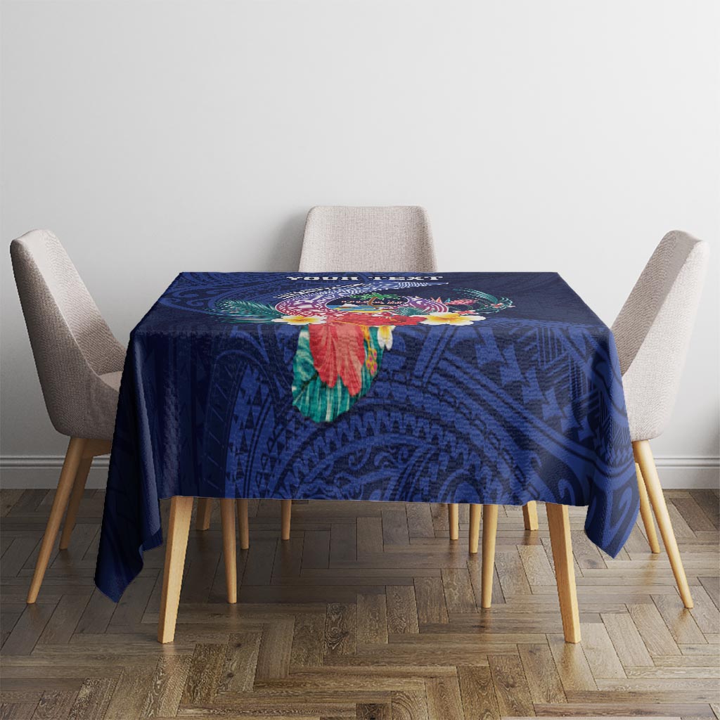 Personalised Guam Liberation Day Tablecloth Happy 80th Anniversary Fish Hook Mix Tropical Flowers LT14 - Polynesian Pride