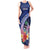 Personalised Guam Liberation Day Tank Maxi Dress Happy 80th Anniversary Fish Hook Mix Tropical Flowers