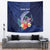 Personalised Guam Liberation Day Tapestry Happy 80th Anniversary Fish Hook Mix Tropical Flowers