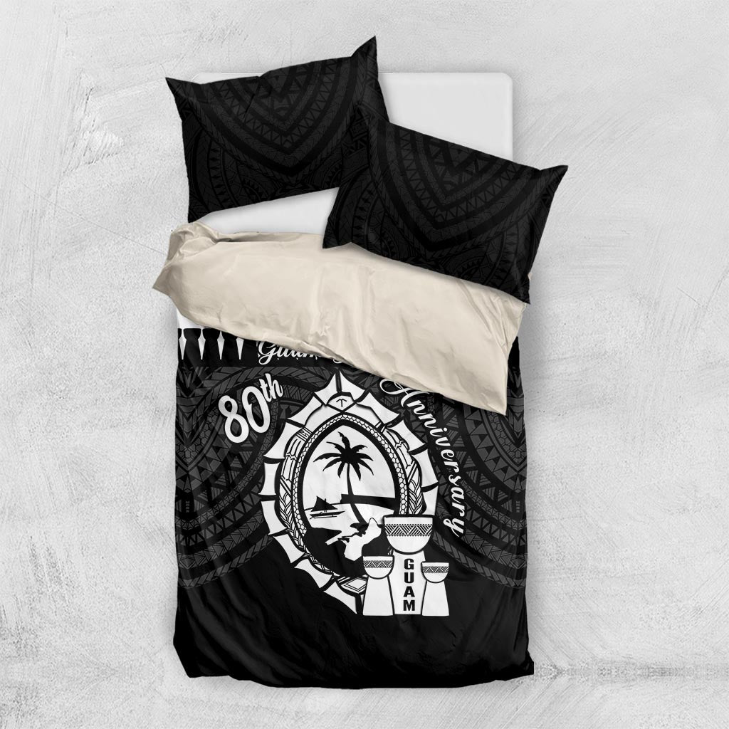 Guam Liberation Day Bedding Set Biba Guahan Chamorro 80th Anniversary - Black