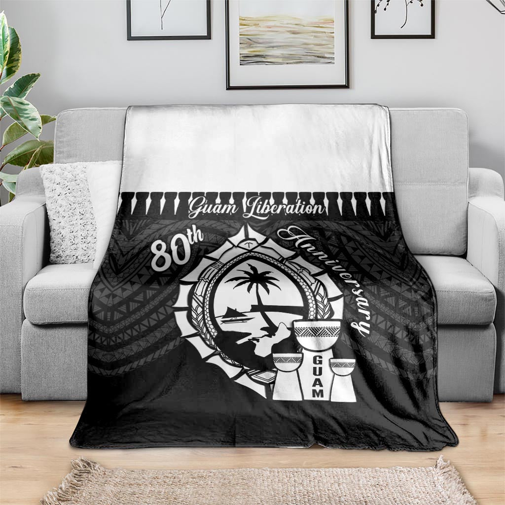 Guam Liberation Day Blanket Biba Guahan Chamorro 80th Anniversary - Black LT14 - Polynesian Pride