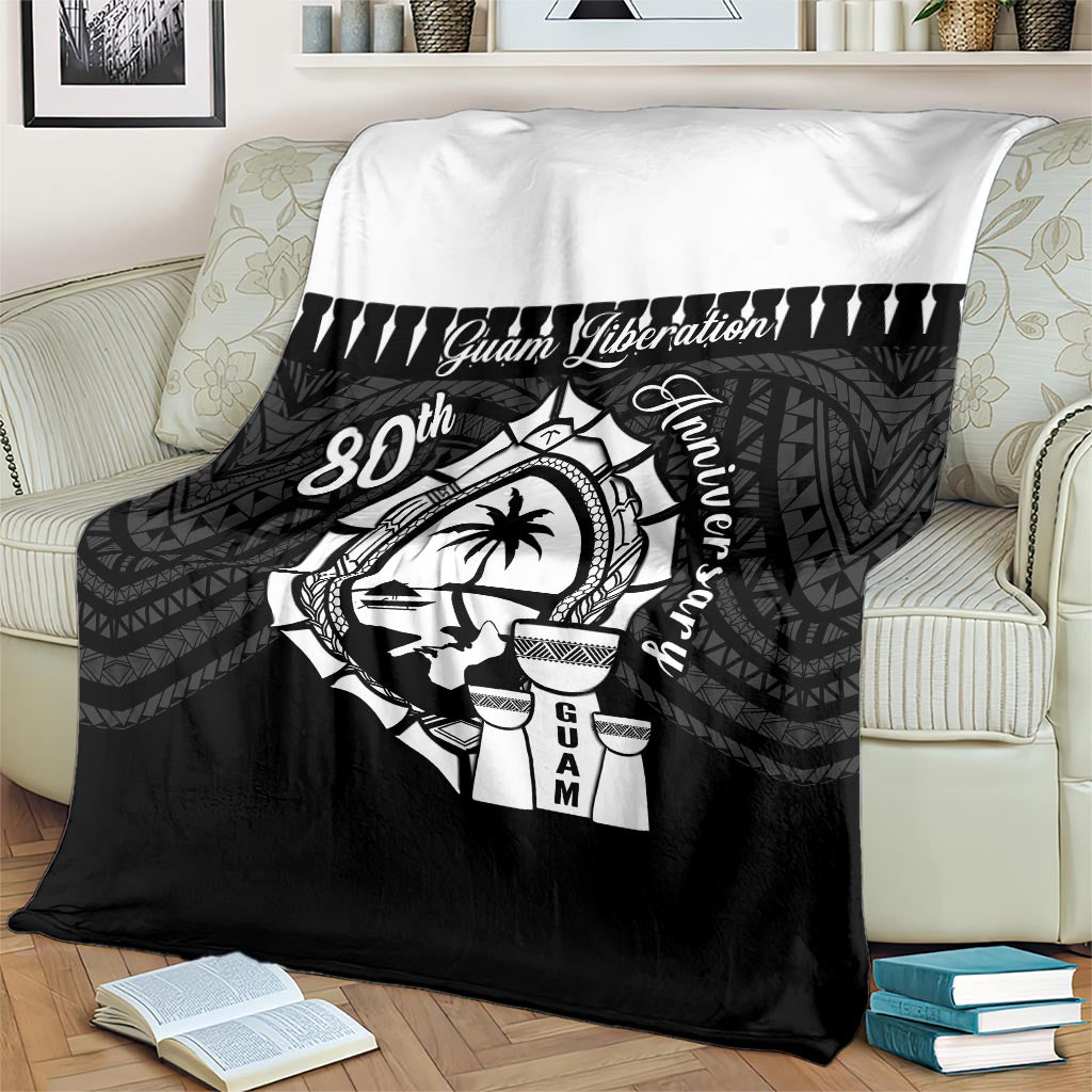 Guam Liberation Day Blanket Biba Guahan Chamorro 80th Anniversary - Black LT14 - Polynesian Pride