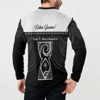 Guam Liberation Day Button Sweatshirt Biba Guahan Chamorro 80th Anniversary - Black LT14 - Polynesian Pride