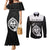 Guam Liberation Day Couples Matching Mermaid Dress and Long Sleeve Button Shirt Biba Guahan Chamorro 80th Anniversary - Black