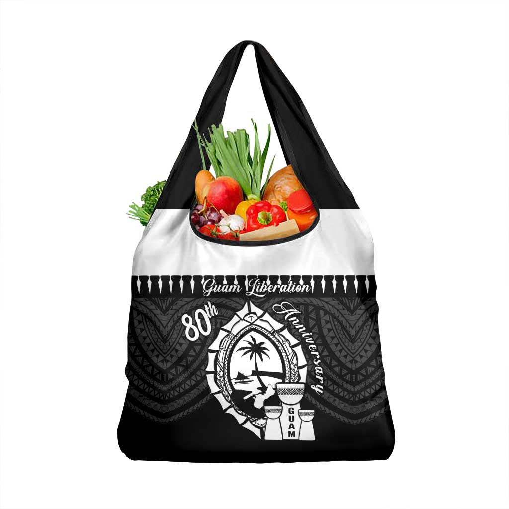Guam Liberation Day Grocery Bag Biba Guahan Chamorro 80th Anniversary - Black LT14 1-pack One Size Black - Polynesian Pride