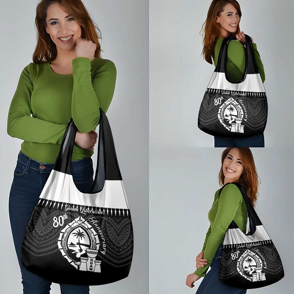 Guam Liberation Day Grocery Bag Biba Guahan Chamorro 80th Anniversary - Black LT14 - Polynesian Pride