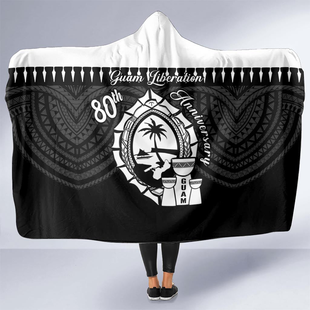 Guam Liberation Day Hooded Blanket Biba Guahan Chamorro 80th Anniversary - Black LT14 - Polynesian Pride