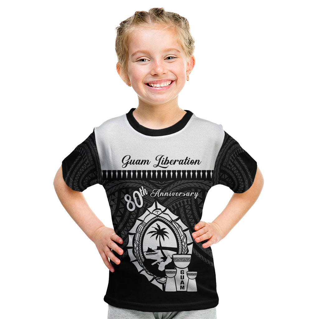 Guam Liberation Day Kid T Shirt Biba Guahan Chamorro 80th Anniversary - Black