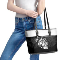 Guam Liberation Day Leather Tote Bag Biba Guahan Chamorro 80th Anniversary - Black LT14 - Polynesian Pride