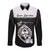 Guam Liberation Day Long Sleeve Button Shirt Biba Guahan Chamorro 80th Anniversary - Black