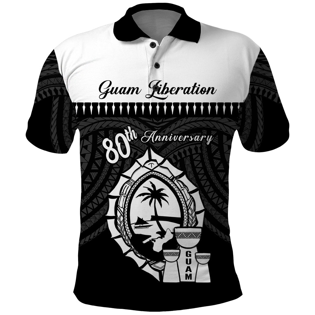 Guam Liberation Day Polo Shirt Biba Guahan Chamorro 80th Anniversary - Black