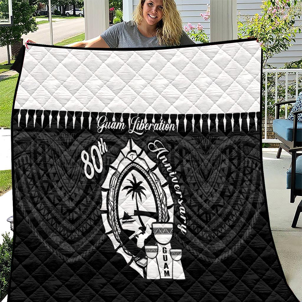 Guam Liberation Day Quilt Biba Guahan Chamorro 80th Anniversary - Black