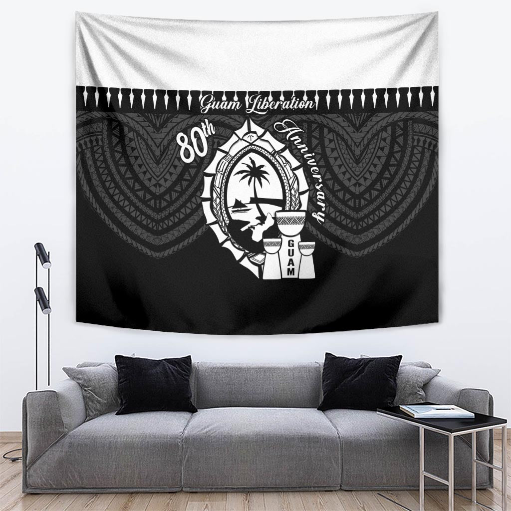 Guam Liberation Day Tapestry Biba Guahan Chamorro 80th Anniversary - Black