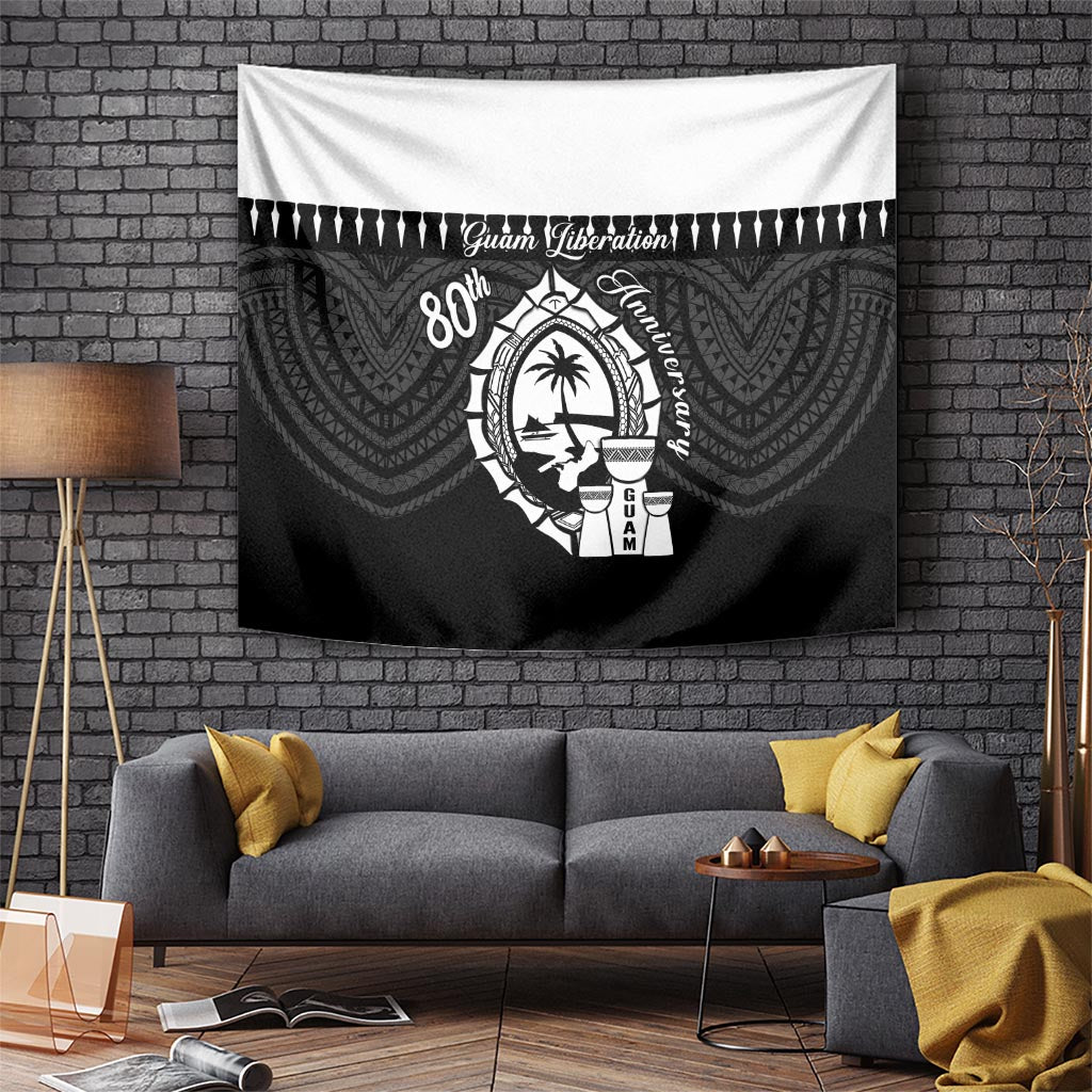 Guam Liberation Day Tapestry Biba Guahan Chamorro 80th Anniversary - Black