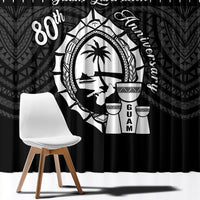 Guam Liberation Day Window Curtain Biba Guahan Chamorro 80th Anniversary - Black LT14 - Polynesian Pride