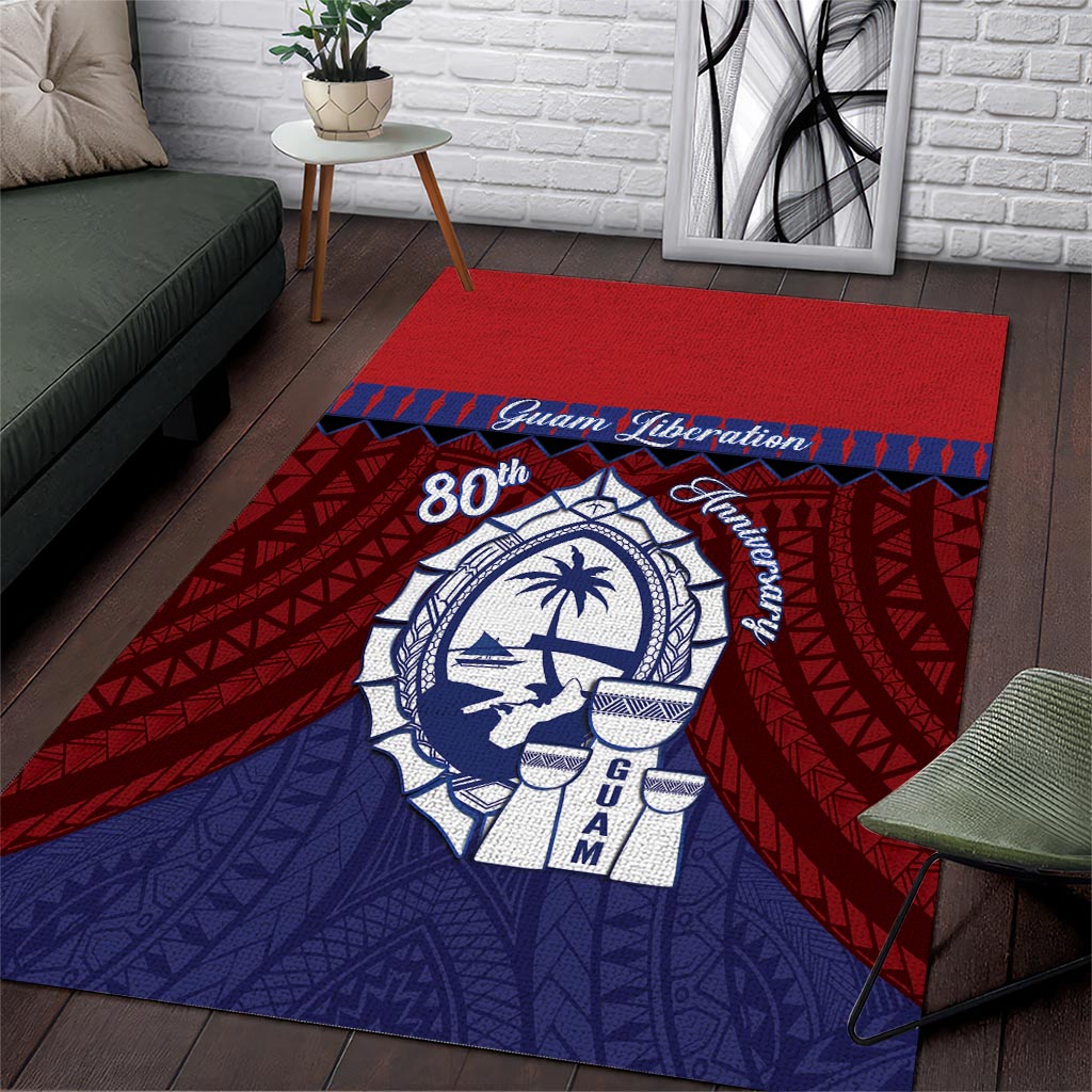 Guam Liberation Day Area Rug Biba Guahan Chamorro 80th Anniversary - Blue