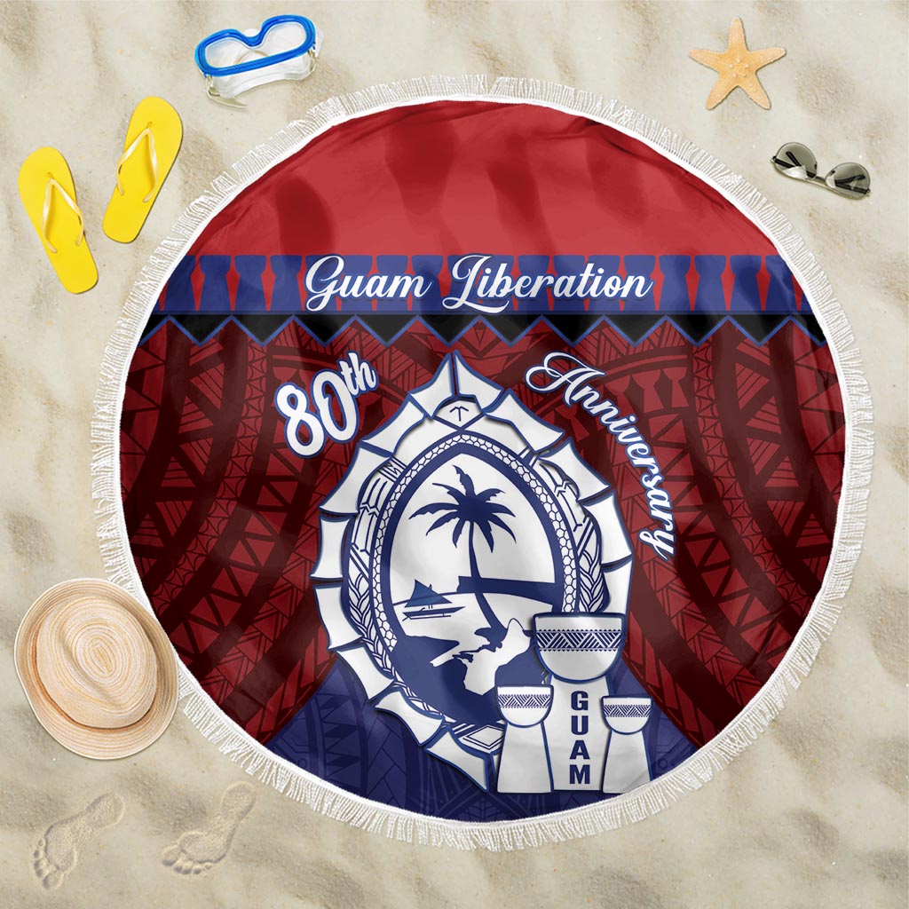 Guam Liberation Day Beach Blanket Biba Guahan Chamorro 80th Anniversary - Blue