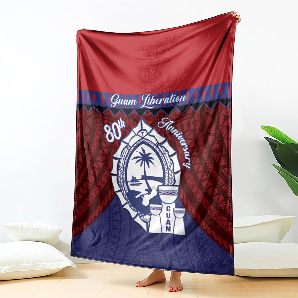 Guam Liberation Day Blanket Biba Guahan Chamorro 80th Anniversary - Blue LT14 - Polynesian Pride