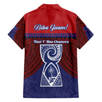 Guam Liberation Day Family Matching Off Shoulder Maxi Dress and Hawaiian Shirt Biba Guahan Chamorro 80th Anniversary - Blue