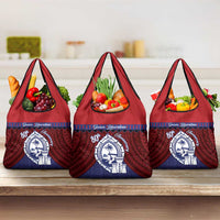 Guam Liberation Day Grocery Bag Biba Guahan Chamorro 80th Anniversary - Blue LT14 3-pack One Size Blue - Polynesian Pride