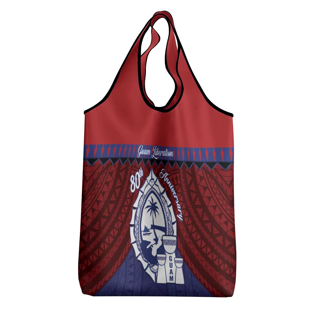 Guam Liberation Day Grocery Bag Biba Guahan Chamorro 80th Anniversary - Blue LT14 - Polynesian Pride