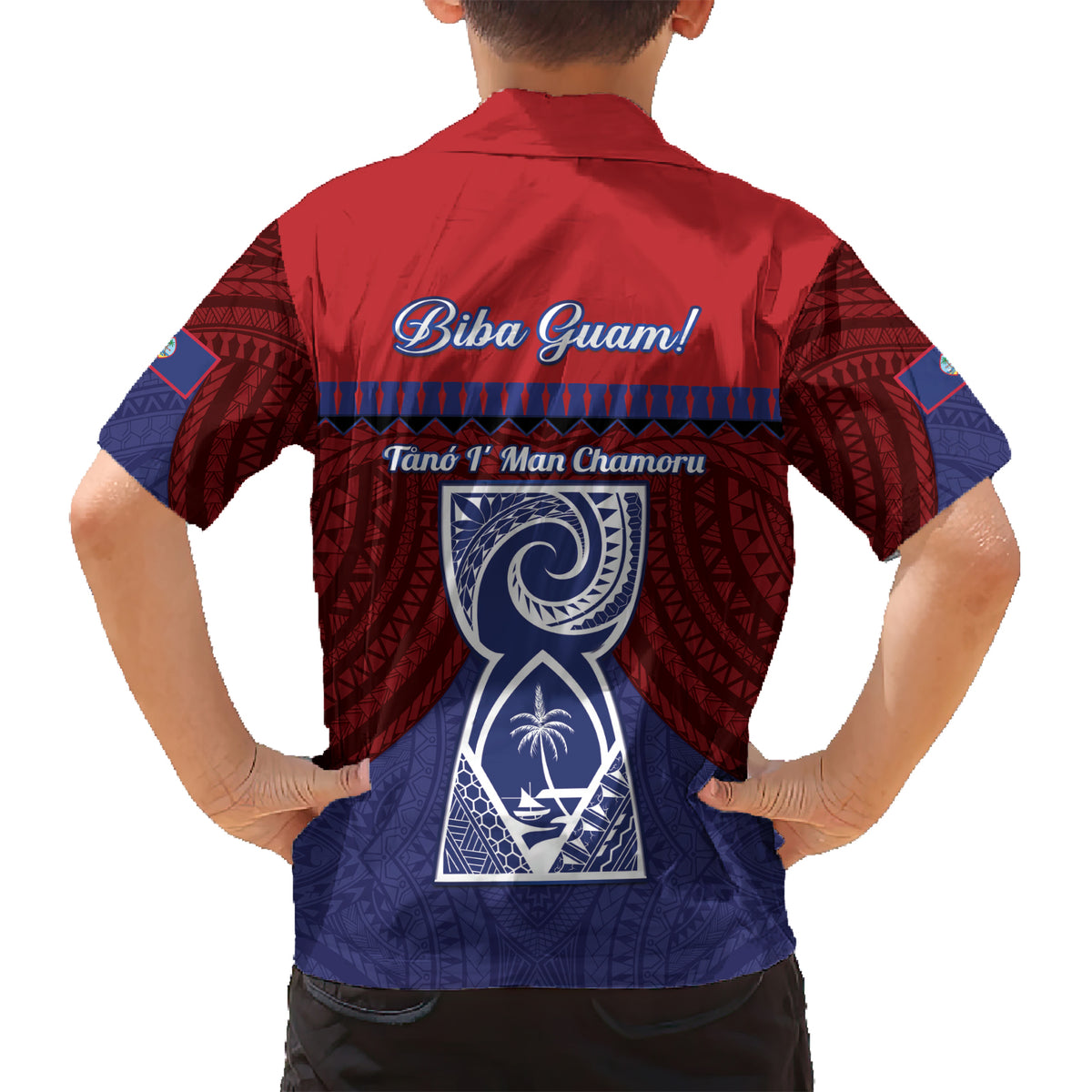 Guam Liberation Day Hawaiian Shirt Biba Guahan Chamorro 80th Anniversary - Blue