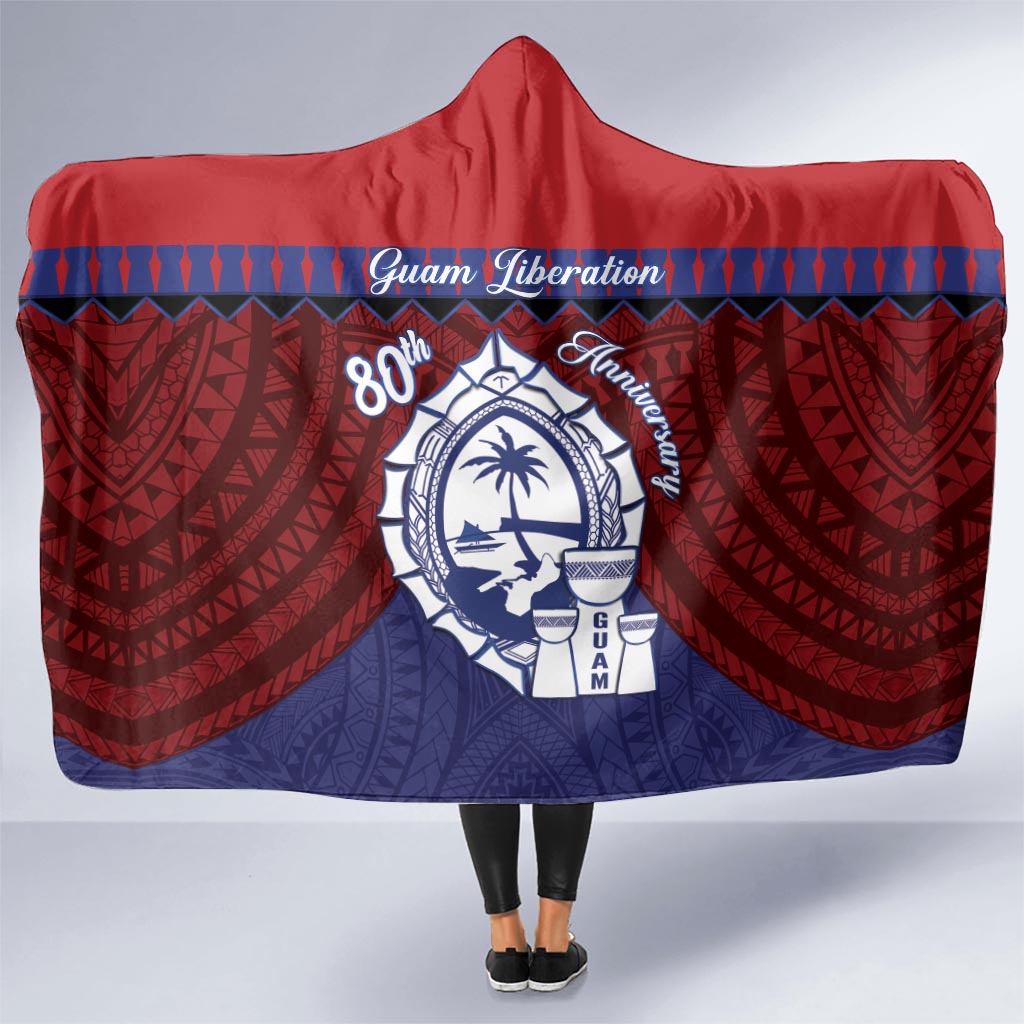 Guam Liberation Day Hooded Blanket Biba Guahan Chamorro 80th Anniversary - Blue LT14 - Polynesian Pride