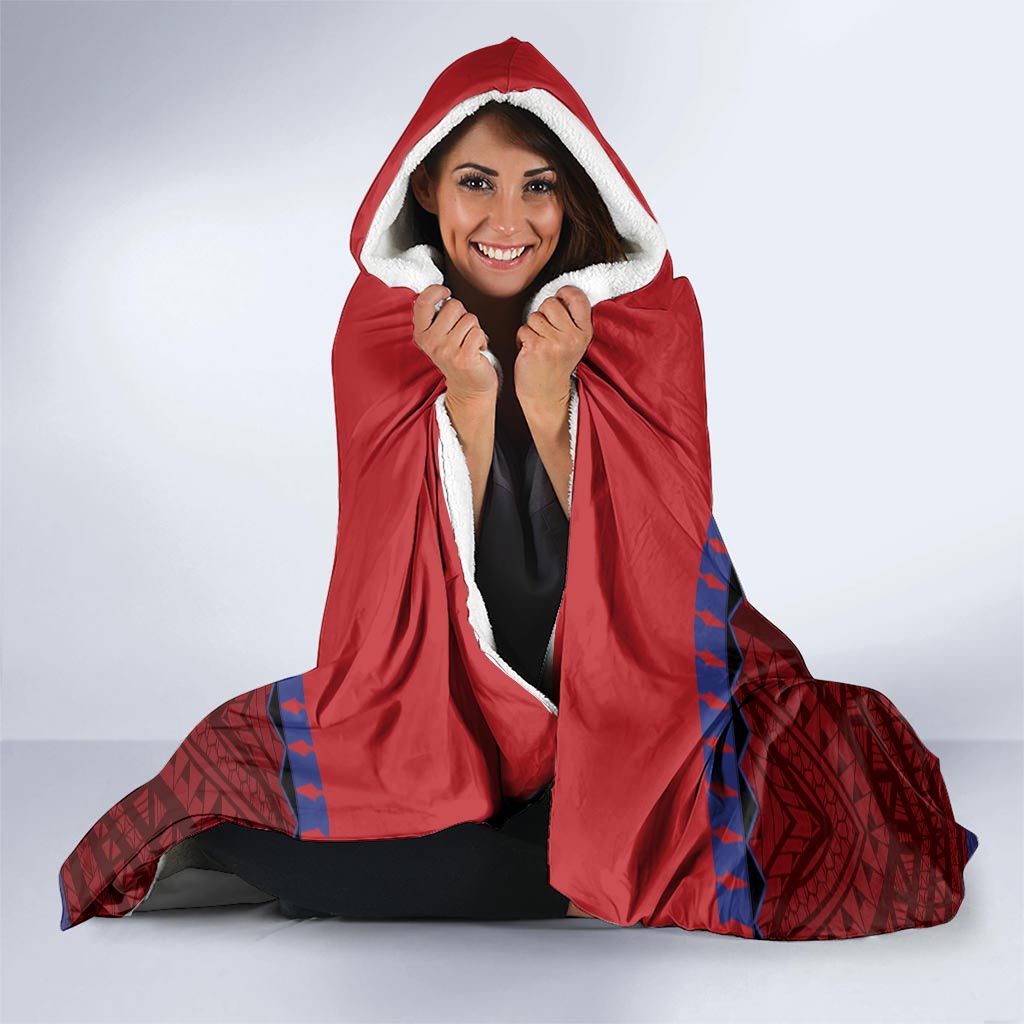Guam Liberation Day Hooded Blanket Biba Guahan Chamorro 80th Anniversary - Blue LT14 - Polynesian Pride