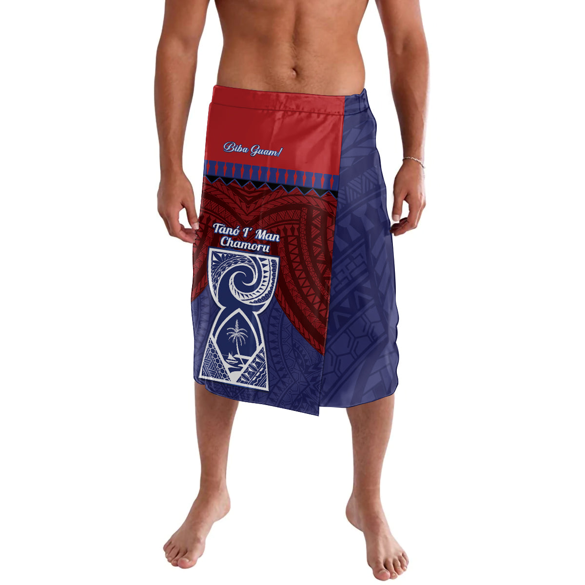 Guam Liberation Day Lavalava Biba Guahan Chamorro 80th Anniversary - Blue LT14 Blue - Polynesian Pride